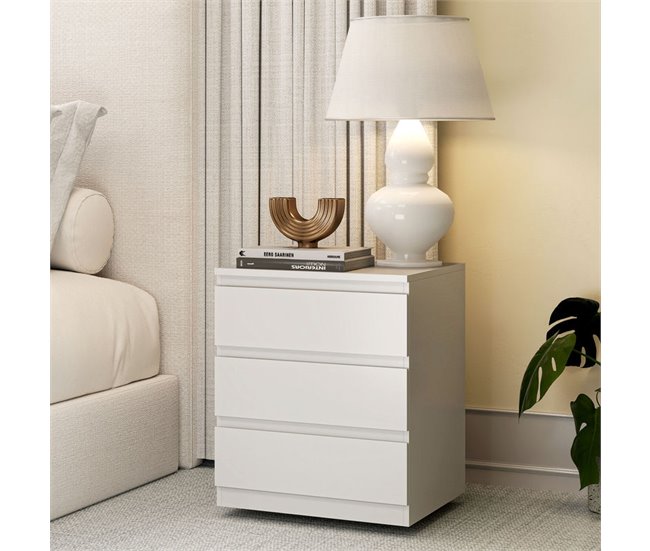 Cómoda Melamina de Madera HOMCOM, hogar - muebles de dormitorio Blanco