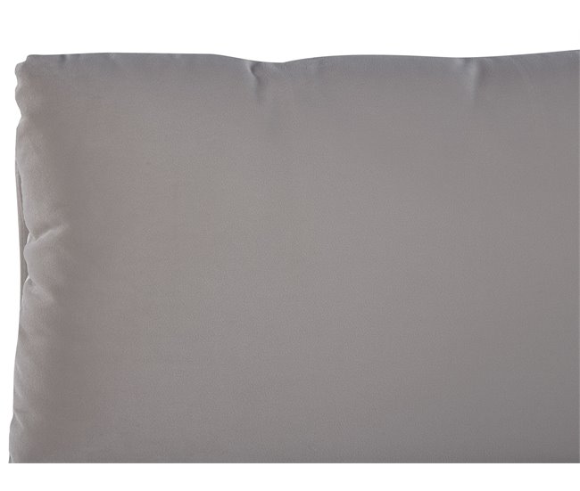 Beliani Cama con somier Terciopelo BATILLY 174x224 Gris