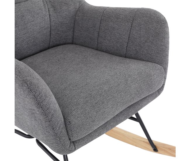 Sillón decorativo balancín PETER Gris