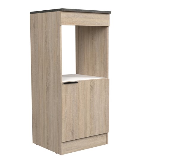 Módulo media columna FUMAY de 60cm para encastar horno Roble