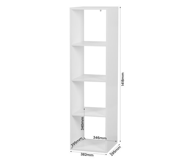 Estantería CUBOX 4 huecos Blanco
