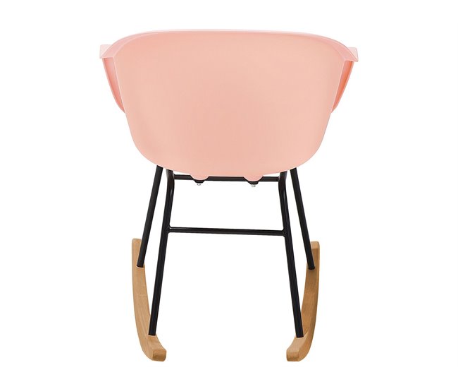 Beliani Silla mecedora HARMONY Rosa