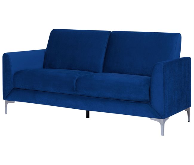 Beliani Conjunto de sofás FENES Azul Marino