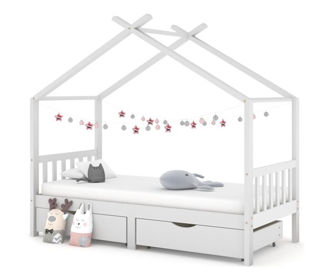 Estructura De Cama Infantil 206x97 Blanco