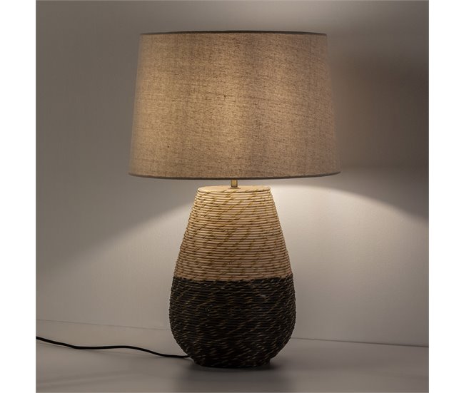 Lámpara de mesa Botan de ratán natural Beige