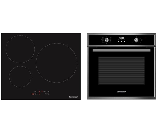 Conjunto placa y horno multifunción CORBERÓ CCHEIM866 Negro