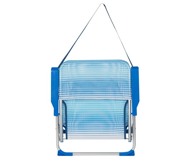 Aktive Pack 2 sillas de playa plegables rayas Azul