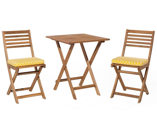 Beliani Conjunto de balcón FIJI Amarillo