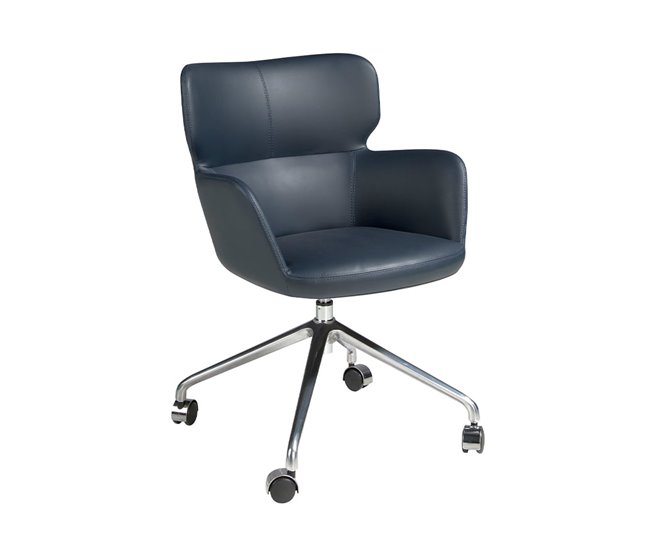 Silla oficina giratoria polipiel azul Azul