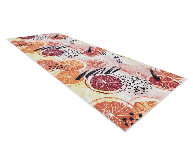 Alfombra lavable ANDRE 1270 Naranjas para la cocina Multicolor