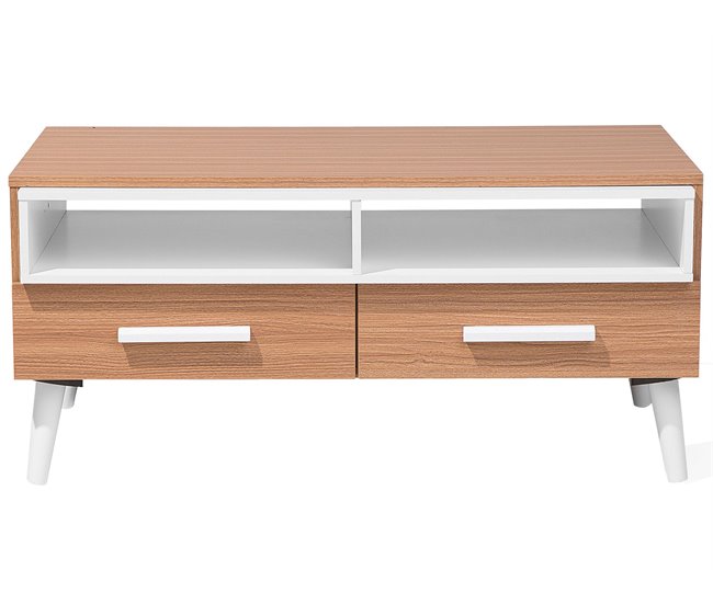 Beliani Mesa de centro ALLOA 60x100 Marron