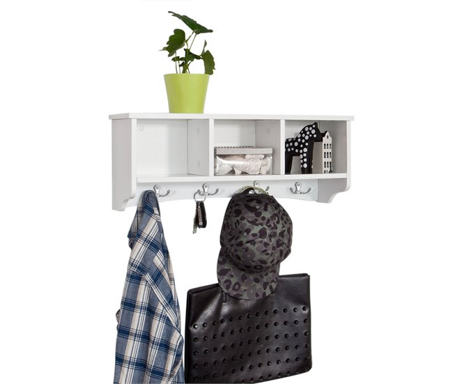 Estantes de pared con 3 compartimentos FRG48-W SoBuy Blanco
