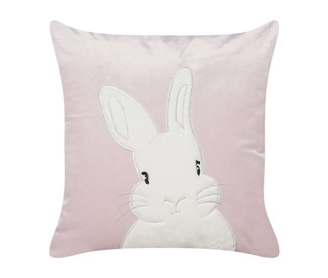 Beliani Cojín decorativo IBERIS Rosa