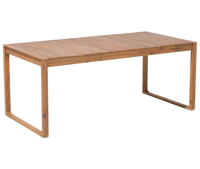 Beliani Conjunto de comedor SASSARI Madera Clara