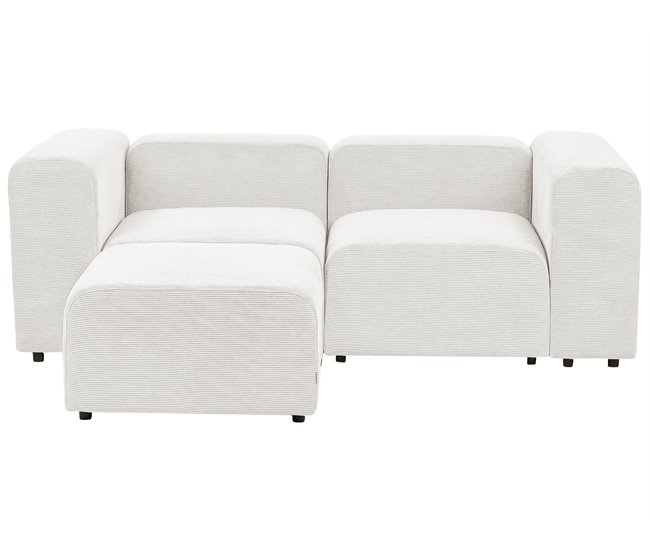 Beliani Sofá de 2 plazas Pana FALSTERBO Crema