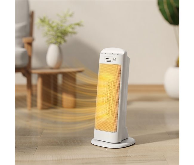 Calefactor Eléctrico ABS, PA HOMCOM, hogar - climatización Blanco