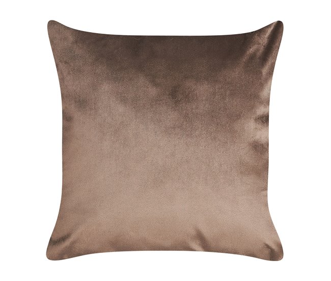 Beliani Cojín decorativo POPPY Marron