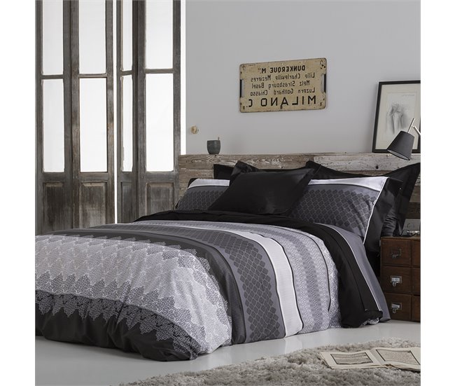 2 fundas de almohada MARBLE Negro