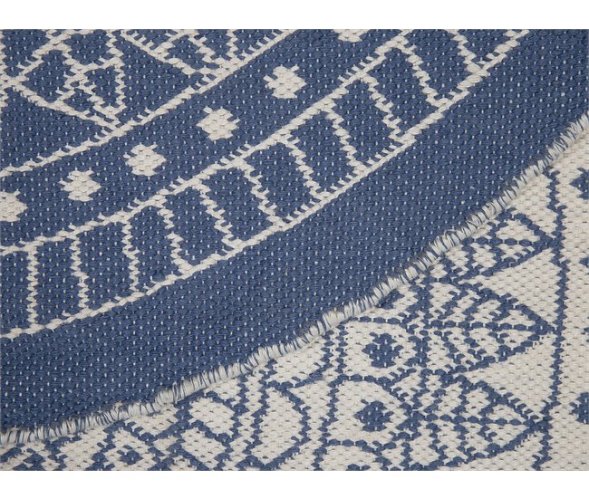 Beliani Alfombra de pelo corto YALAK 140x140 Azul