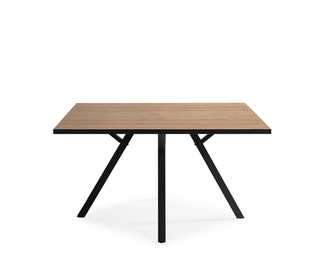 Mesa de comedor MILENA cuadrada 136cm roble negro Madera