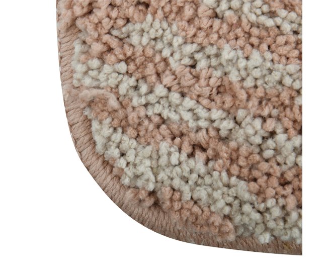 Alfombra Wave De Microfibra 80x50 Beige