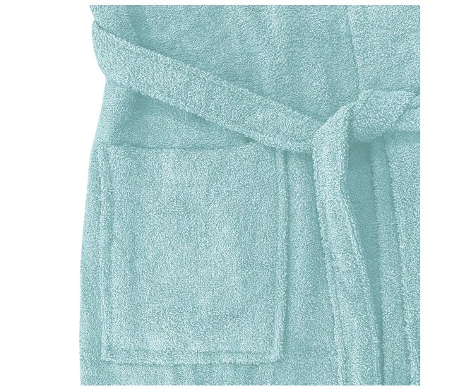 Acomoda Textil – Albornoz Unisex de Rizo Azul/ Verde
