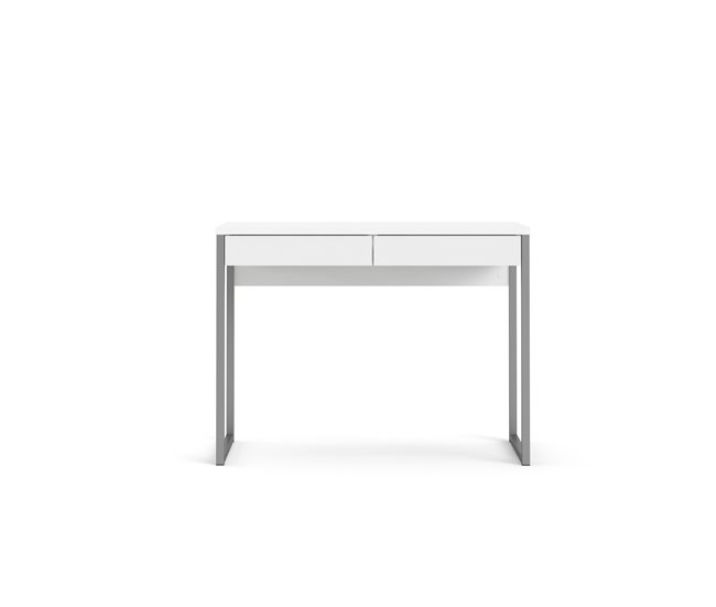 Mesa de escritorio ROMA 2 cajones blanca Blanco Brillo