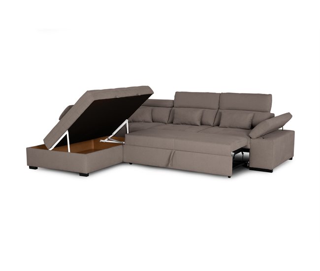 Rinconera reversible con cama STEWART Marron