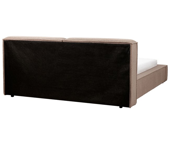 Beliani Cama con somier Bouclé LINARDS 210x242 Blanco