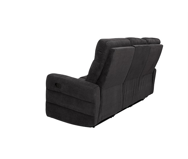 Sofá 3 plazas relax manual ZEUS color gris Gris