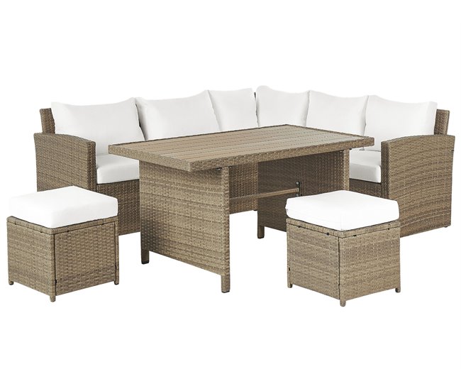 Beliani Conjunto de comedor BARDI Gris Oscuro