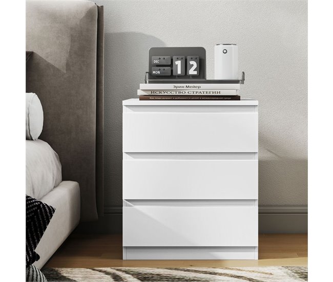 Cómoda Melamina de Madera HOMCOM, hogar - muebles de dormitorio Blanco