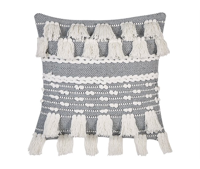 Beliani Cojín decorativo BRAHEA Gris