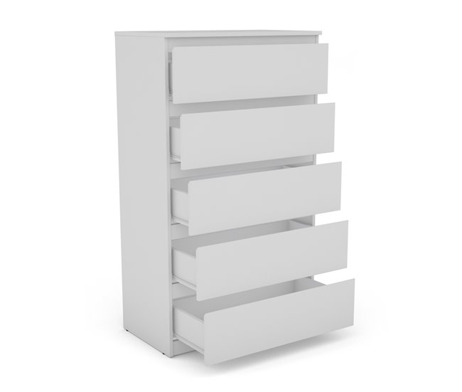 Sifonier 75cm con 5 cajones OSLO Blanco