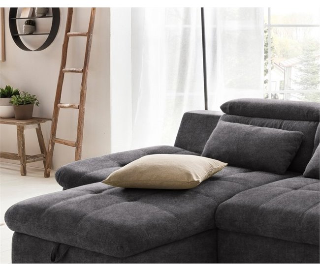 Chaise longue convertible en cama ETERNITY Antracita
