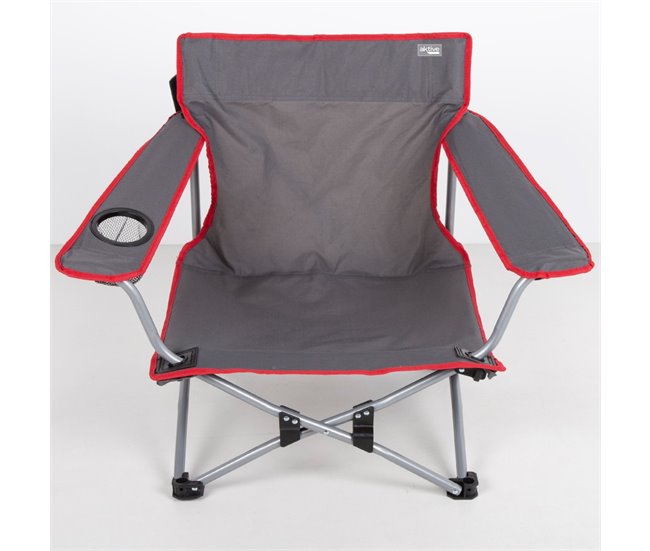 Aktive Silla baja plegable camping Gris Oscuro