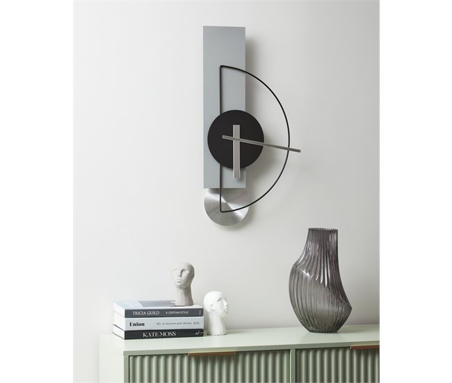 Beliani Reloj de pared CEVINS Gris Claro