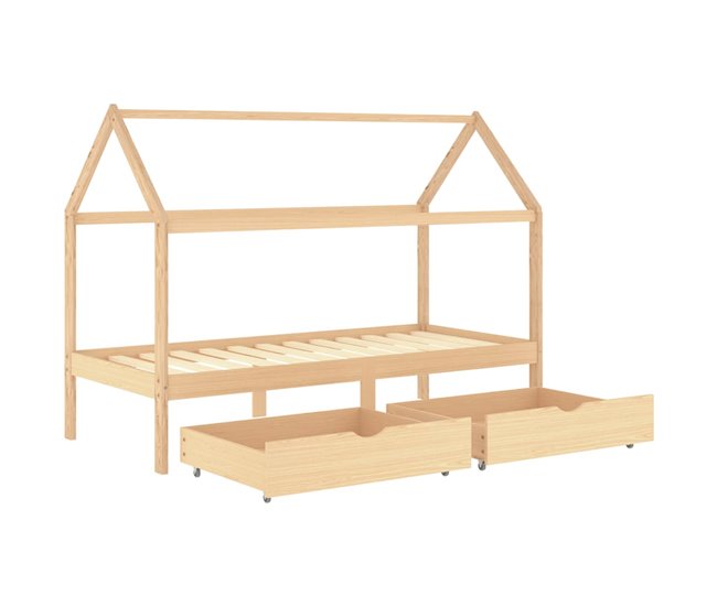 Estructura De Cama Infantil 206x97 Marron