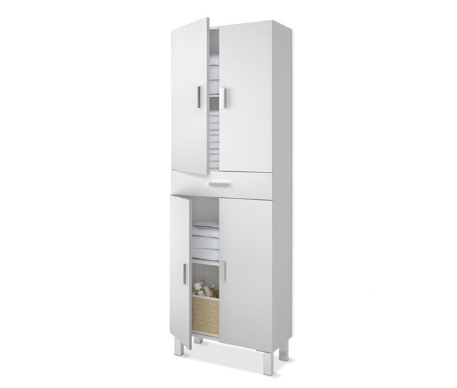 Columna de baño Aruba Blanco brillo Blanco