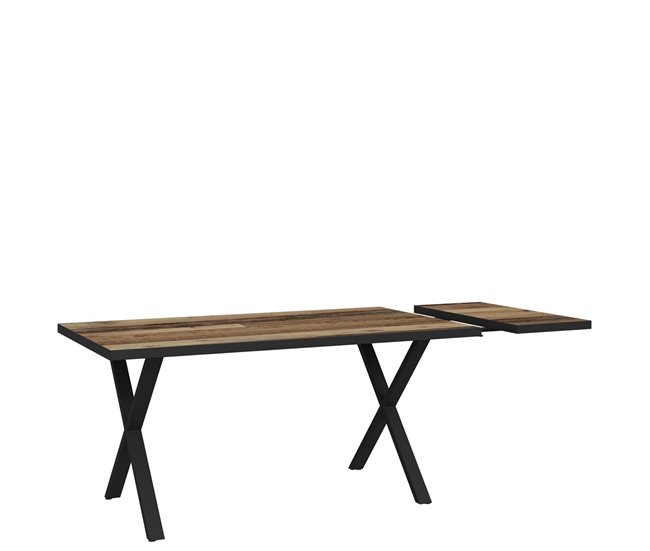 Mesa extensible de comedor NELLEKE Cemento