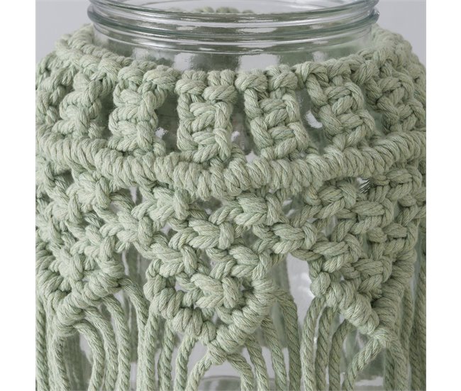 Porta velas MAKRAMEE surtido material cristal Multicolor