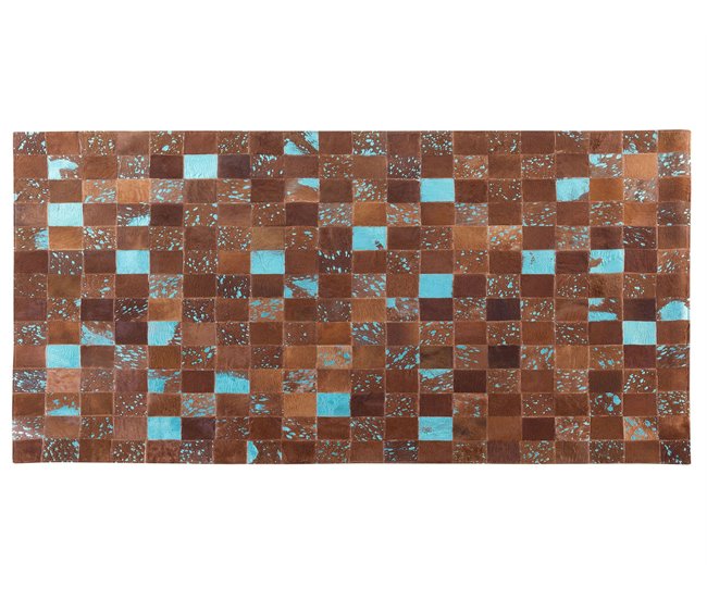 Beliani Alfombra de pelo corto ALIAGA 80x150 Turquesa