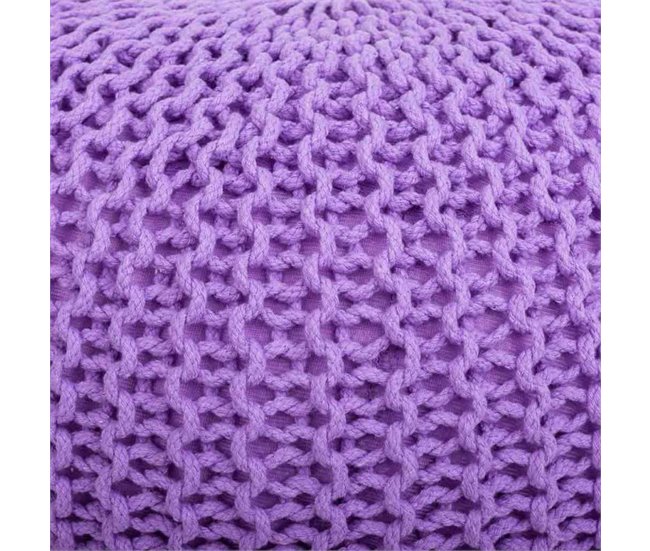 Puff de algodón trenzado Lila