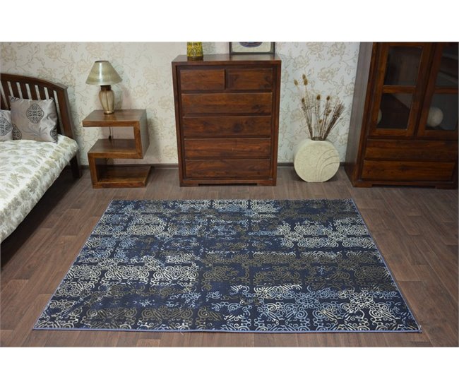 Alfombra DROP JASMINE 453 160x220 Azul Marino