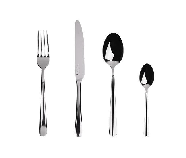 Juego de 4 Cubiertos (Cuchara, tenedor, cuchillo y cucharilla) MasterPRO Plateado