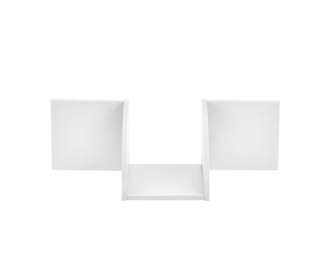 [en.casa] Estantería de pared diseño retro Blanco