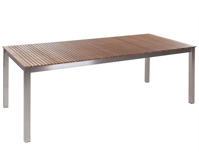 Beliani Conjunto de comedor VIAREGGIO Madera Clara