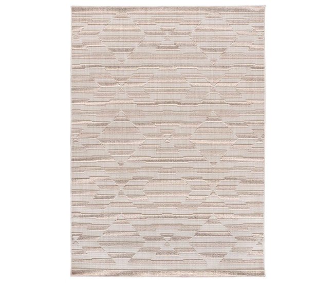 Alfombra con relieve de estilo étnico ELEMENT - ATTICGO 77x150 Beige