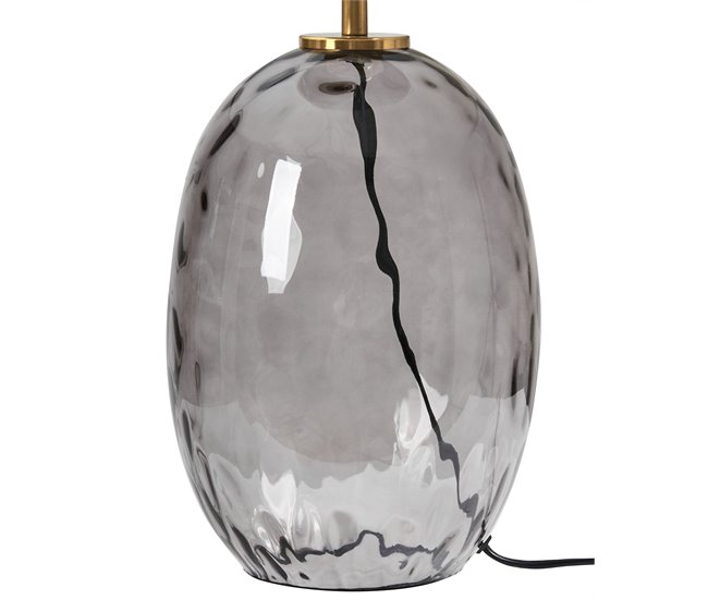 Beliani Lámpara de mesa BONELLI Gris