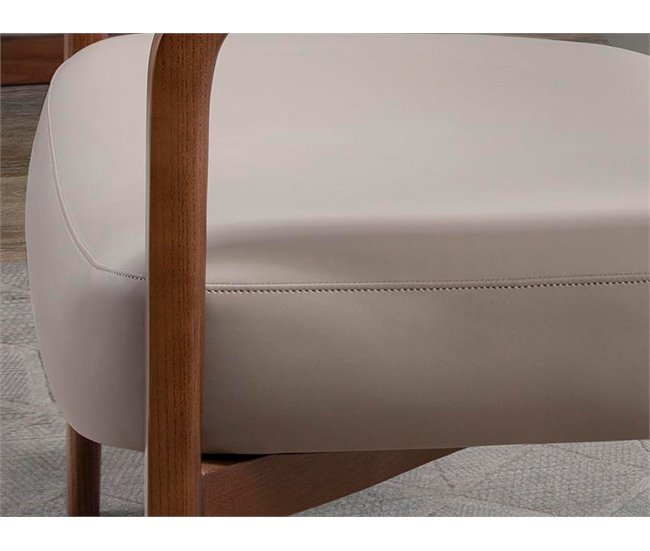 ANGEL CERDA Sillón nogal y polipiel visón Nogal